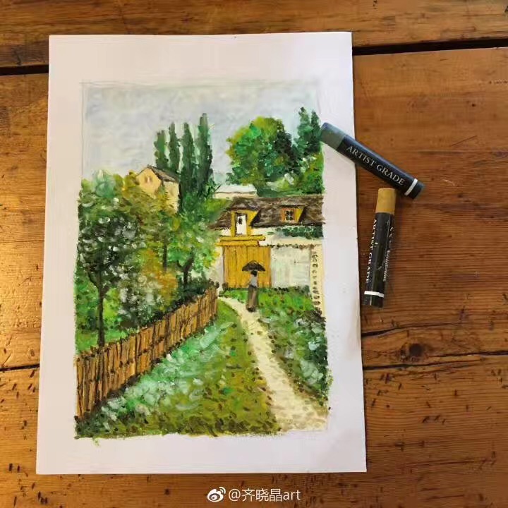 重彩油画棒作品分享——路老师 重彩油画棒作品分享——路老师