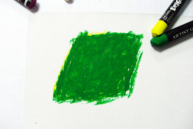 重彩油画棒技法——刮画 重彩油画棒技法——刮画