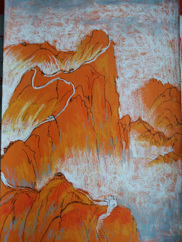 丹可林重彩油画棒山水画 丹可林重彩油画棒山水画