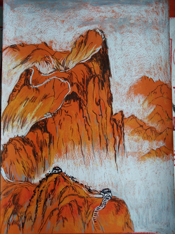 丹可林重彩油画棒山水画 丹可林重彩油画棒山水画